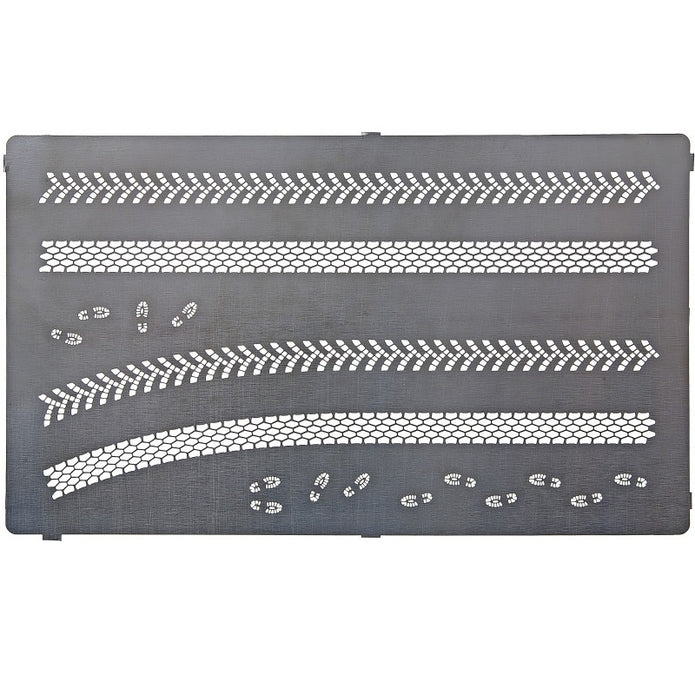 Stencil for applying traces of tires. . 2 types. tires + footprints Scale 1:72 DAN Models DM 72530