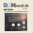 Stencil for marking Japanese aircraft. WW II Scale 1:72 DAN Models DM 72533