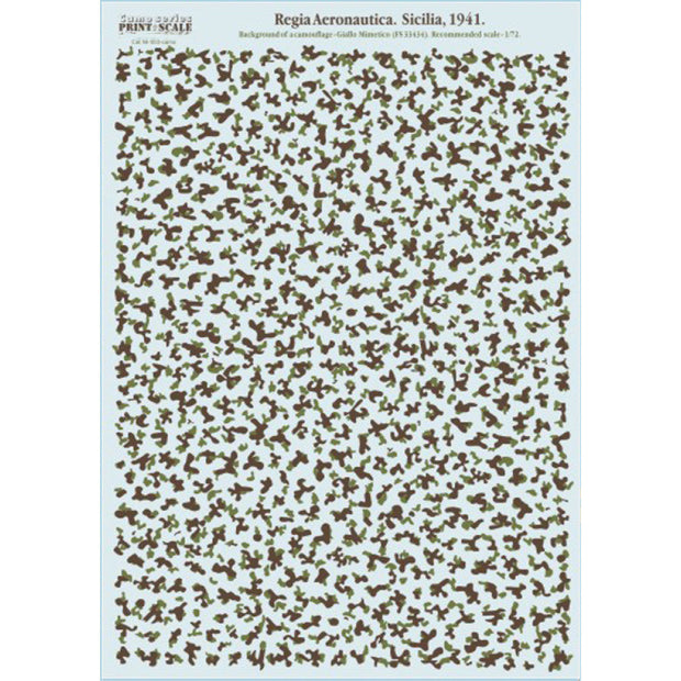 Print Scale 003-camo Decal Regia Aeronautica Sicilia 1941 Scale 1:72 for Aircraft Plastic model kit