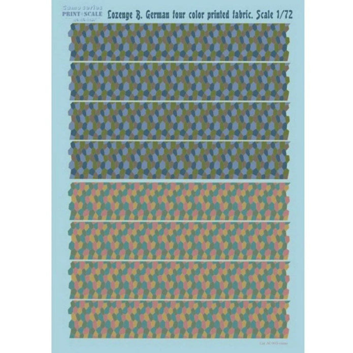 Print Scale 005-camo Decal Lozenge B. German four color printed fabric Scale 1:72