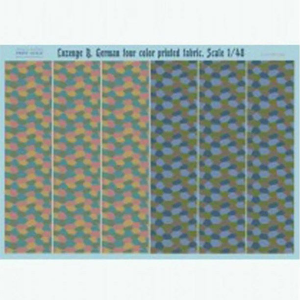 Print Scale 006-camo Decal Lozenge B. German four color printed fabric Scale 1:48