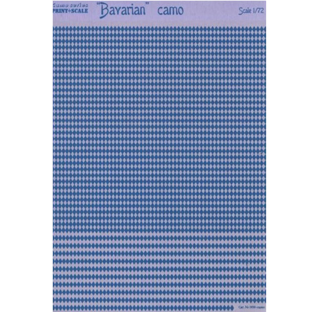 Print Scale 009-camo Decal Bavarian camo Scale 1:72 for Aircraft Plastic model kit