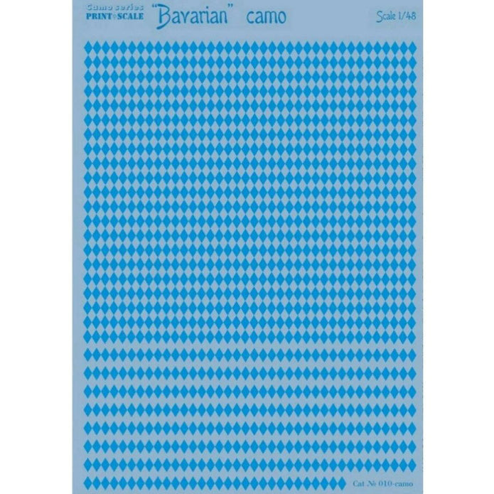 Print Scale 010-camo Decal Bavarian camo Scale 1:48 for Aircraft Plastic model kit