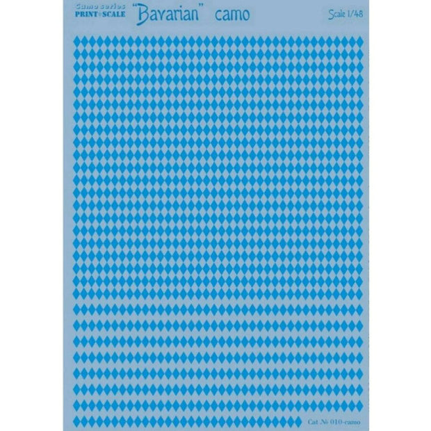 Print Scale 010-camo Decal Bavarian camo Scale 1:48 for Aircraft Plastic model kit
