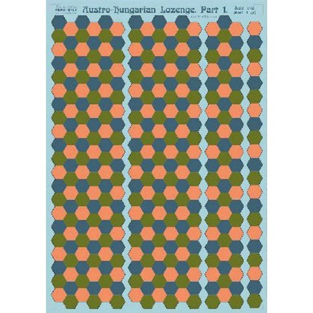 Print Scale 013-camo Decal Austro-Hungarian Lozenge Part 1 Scale 1:48 for Aircraft Plastic model kit