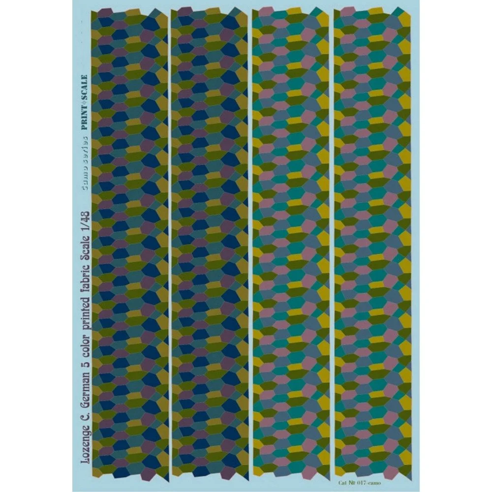 Print Scale 017-camo Decal 1:48 Lozenge C. German 5 color printed fabric