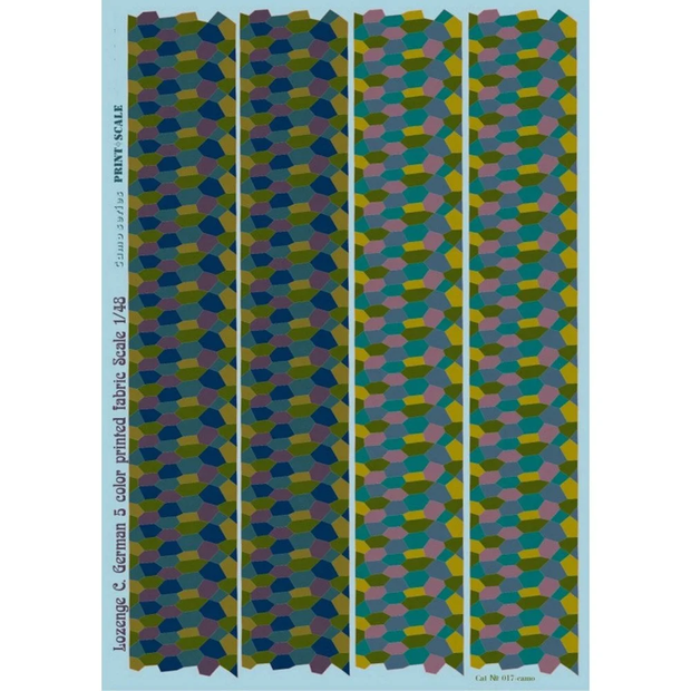 Print Scale 017-camo Decal 1:48 Lozenge C. German 5 color printed fabric