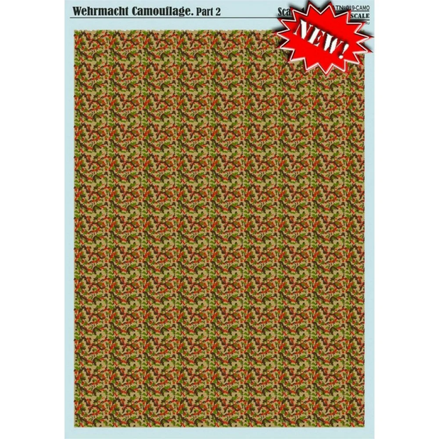Print Scale 019-camo Decal Wehrmacht Camouflage Part 2 Scale 1:35 for Aircraft Plastic model kit