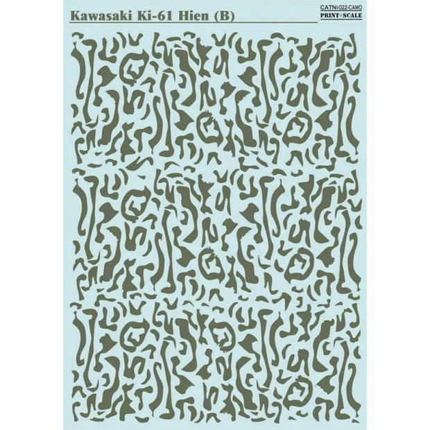 Print Scale 022-camo Decal Kawasaki Ki-61 Hien B Camo Scale 1:72 for Aircraft Plastic model kit