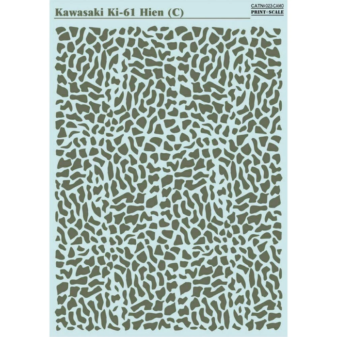 Print Scale 023-camo Decal Kawasaki Ki-61 Hien C Camo Scale 1:72 for Aircraft Plastic model kit