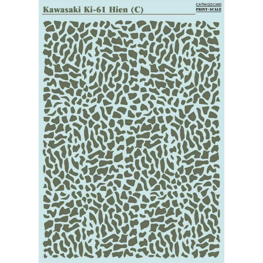 Print Scale 023-camo Decal Kawasaki Ki-61 Hien C Camo Scale 1:72 for Aircraft Plastic model kit