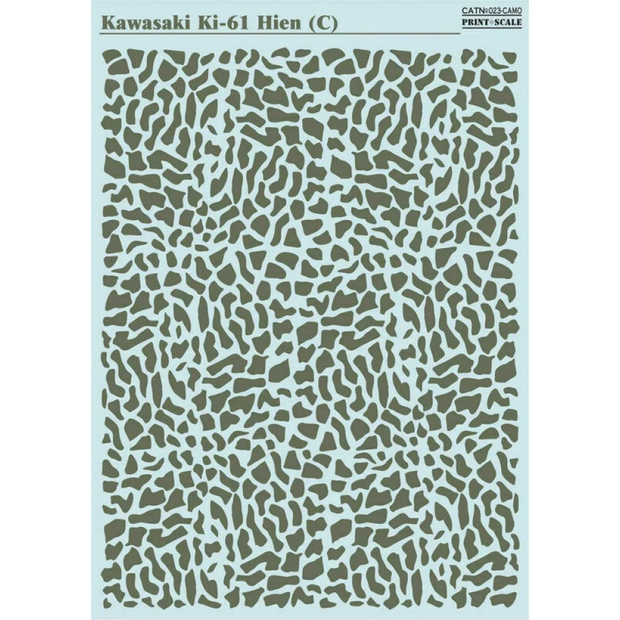 Print Scale 023-camo Decal Kawasaki Ki-61 Hien C Camo Scale 1:72 for Aircraft Plastic model kit