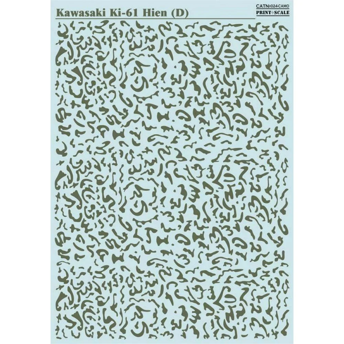 Print Scale 024-camo Decal Kawasaki Ki-61 Hien D Camo Scale 1:72 for Aircraft Plastic model kit