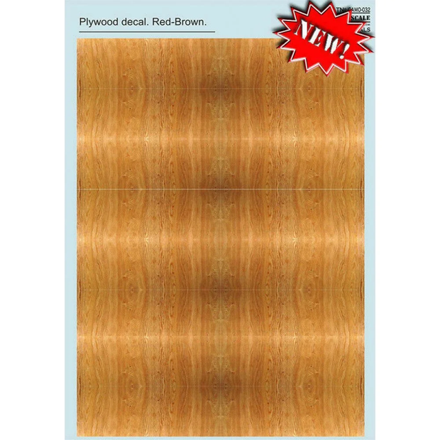 Print Scale 032-camo Decal Plywood Decal Red-Brown Part 2 Scale 1:72-1:48 for Aircraft Plastic model kit