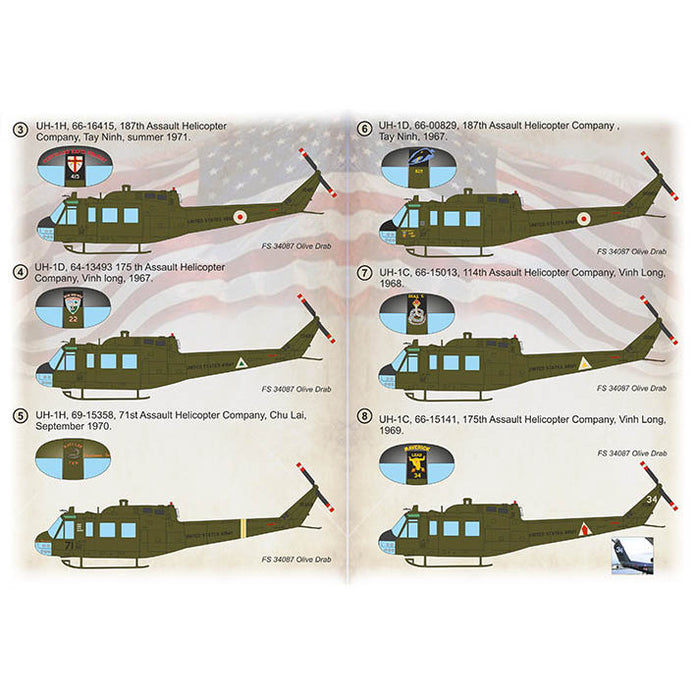 Print Scale 72-418 Decal UH-1 In Vietnam War Scale 1:72 for Helicopter Plastic model kit