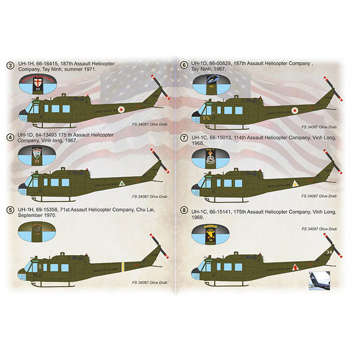 Print Scale 72-418 Decal UH-1 In Vietnam War Scale 1:72 for Helicopter Plastic model kit