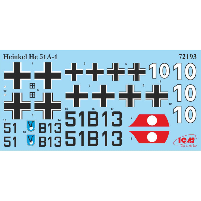 ICM 72210 Scale 1:72 Biplanes of 1930s and 1940s (Не-51A-1 Ki-10-II U-2/Po-2VS)