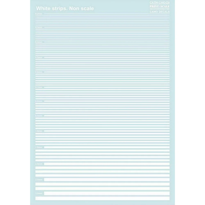 Print Scale 034-camo Decal Non scale White strips Camo
