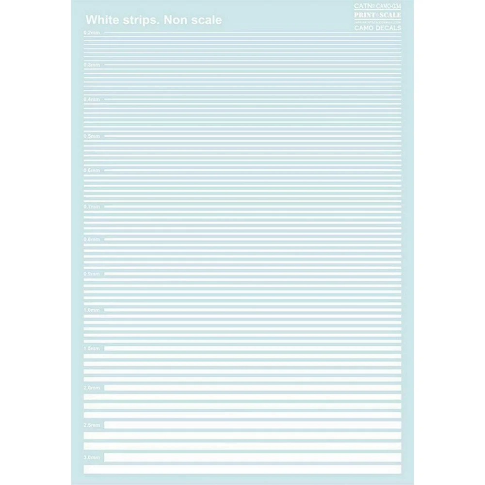 Print Scale 034-camo Decal Non scale White strips Camo