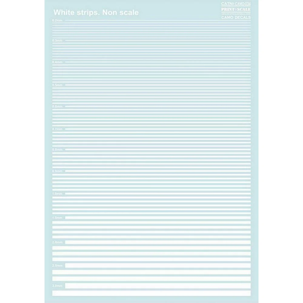 Print Scale 034-camo Decal Non scale White strips Camo