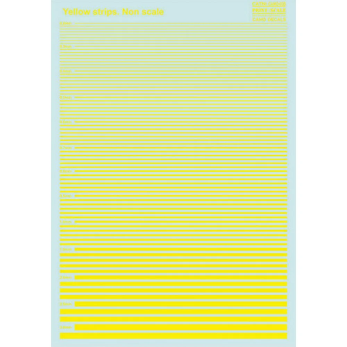 Print Scale 035-camo Decal Non scale Yellow strips Camo