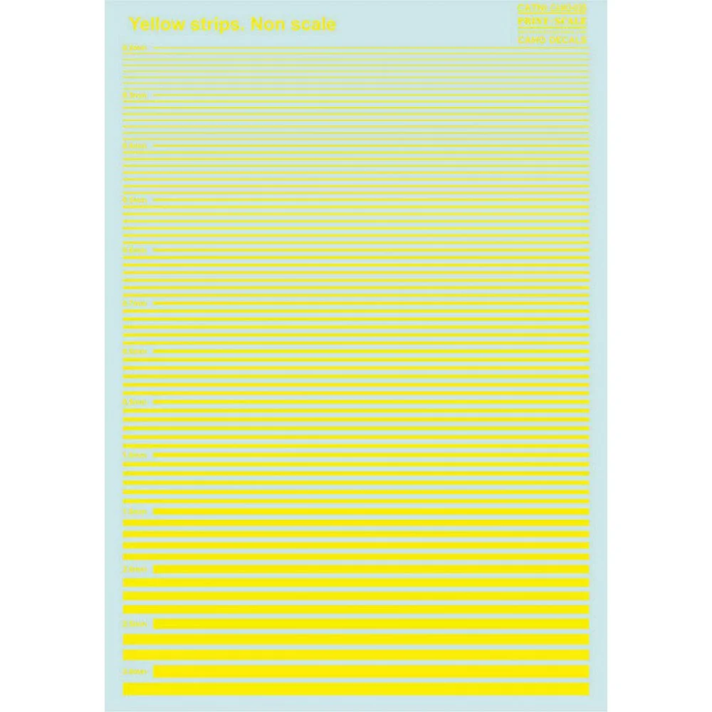 Print Scale 035-camo Decal Non scale Yellow strips Camo