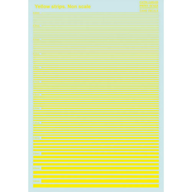 Print Scale 035-camo Decal Non scale Yellow strips Camo