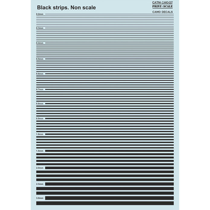 Print Scale 037-camo Decal Non scale Black strips Camo