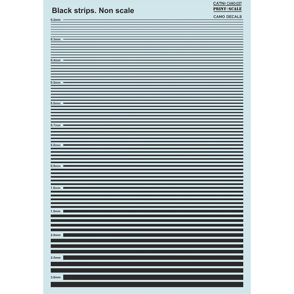 Print Scale 037-camo Decal Non scale Black strips Camo