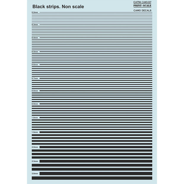 Print Scale 037-camo Decal Non scale Black strips Camo