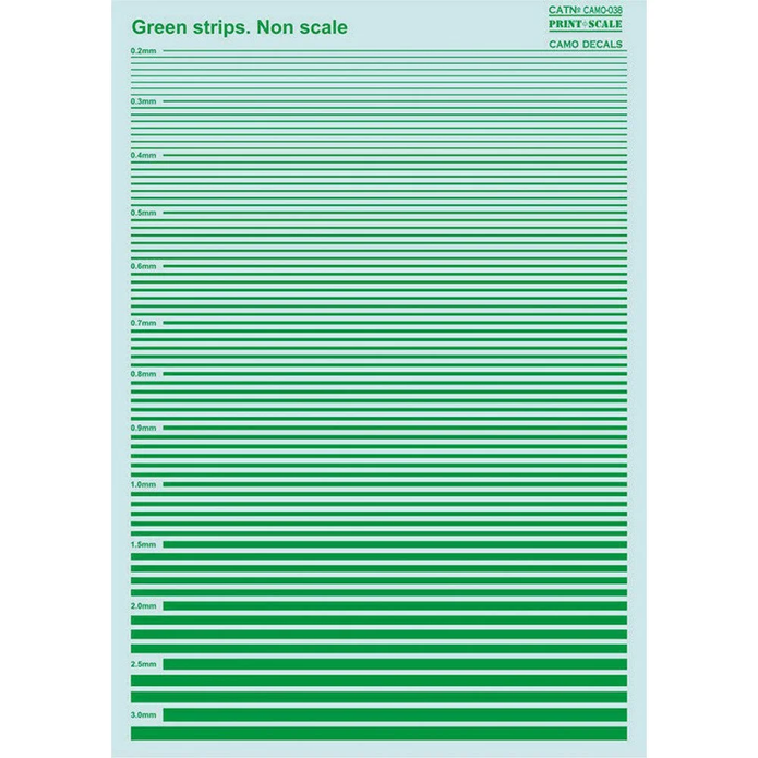 Print Scale 038-camo Decal Non scale Green strips Camo