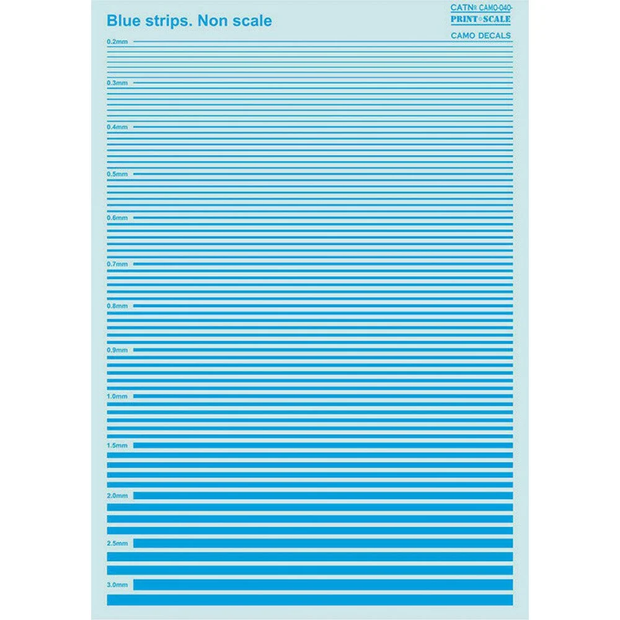 Print Scale 040-camo Decal Non scale Blue strips Camo