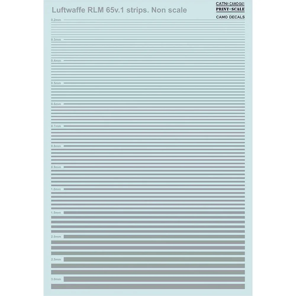 Print Scale 041-camo Decal Non scale Luftwaffe RLM 65v.1 strips Camo