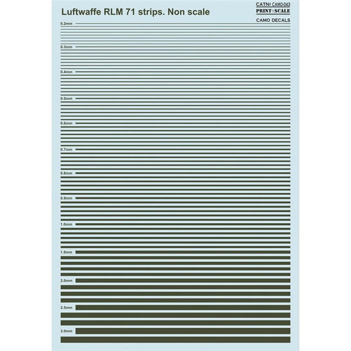 Print Scale 043-camo Decal Non scale Luftwaffe RLM 71 strips Camo
