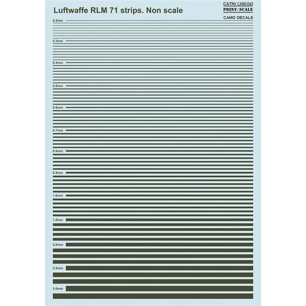 Print Scale 043-camo Decal Non scale Luftwaffe RLM 71 strips Camo
