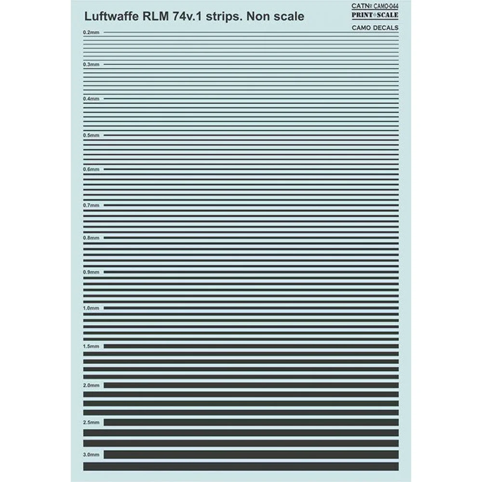 Print Scale 044-camo Decal Non scale Luftwaffe RLM 74v.1 strips Camo