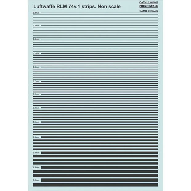 Print Scale 044-camo Decal Non scale Luftwaffe RLM 74v.1 strips Camo
