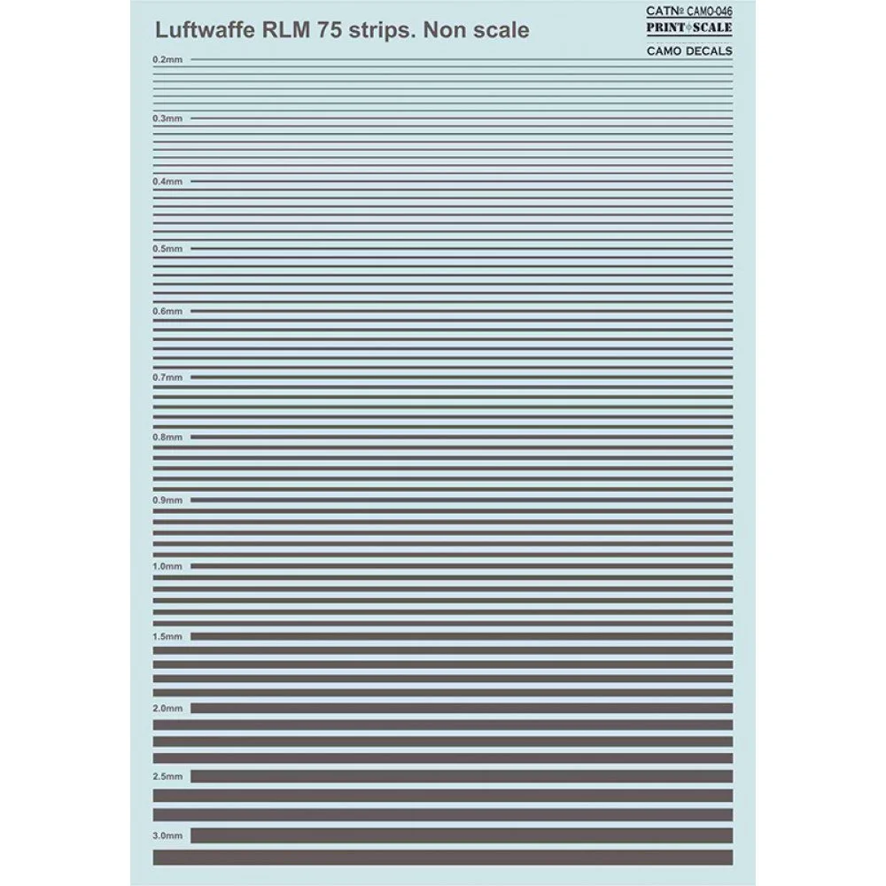 Print Scale 046-camo Decal Non scale Luftwaffe RLM 75 strips Camo