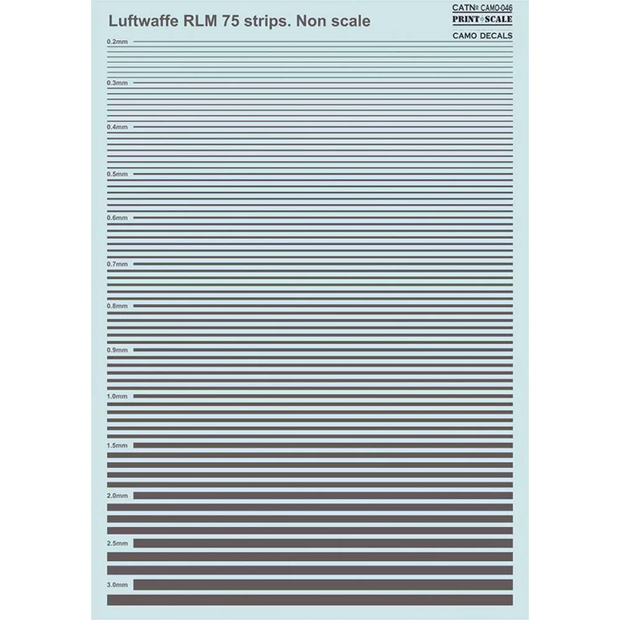 Print Scale 046-camo Decal Non scale Luftwaffe RLM 75 strips Camo