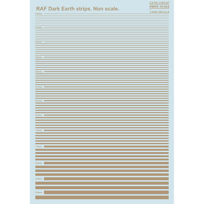 Print Scale 047-camo Decal Non scale RAF Dark Earth strips Camo