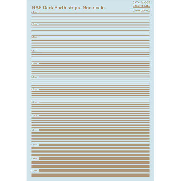 Print Scale 047-camo Decal Non scale RAF Dark Earth strips Camo