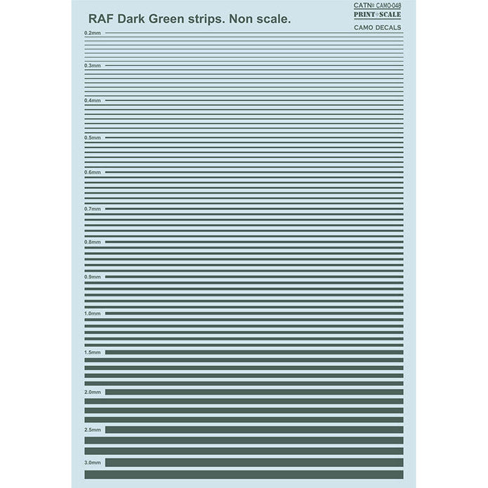 Print Scale 048-camo Decal Non scale RAF Dark Green strips Camo