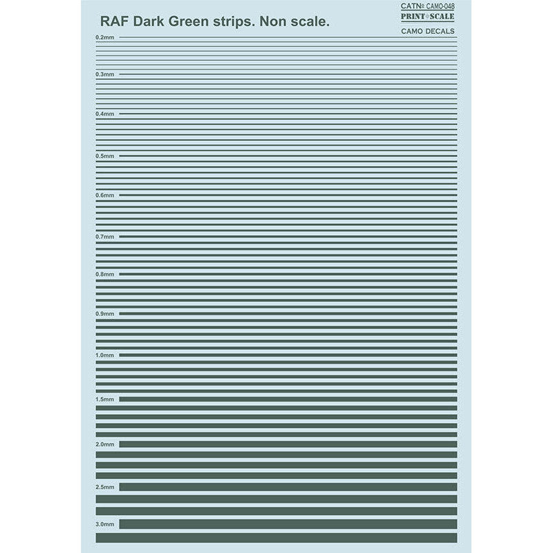 Print Scale 048-camo Decal Non scale RAF Dark Green strips Camo