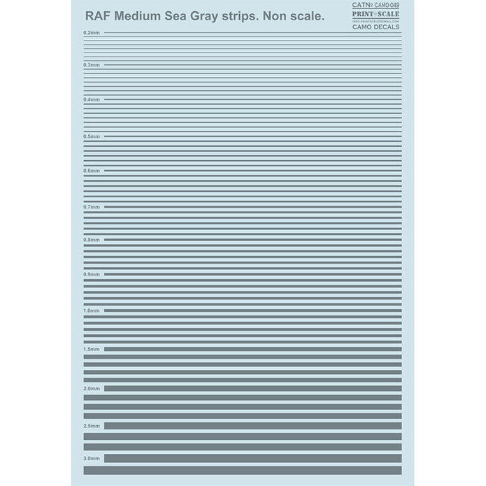 Print Scale 049-camo Decal Non scale RAF Medium Sea Gray strips Camo