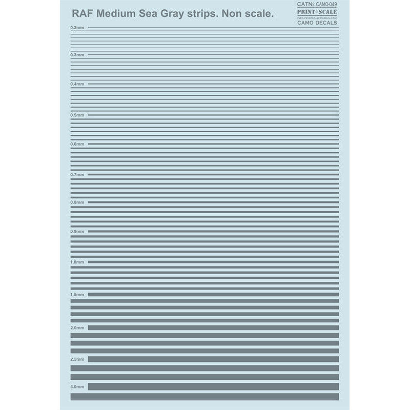 Print Scale 049-camo Decal Non scale RAF Medium Sea Gray strips Camo