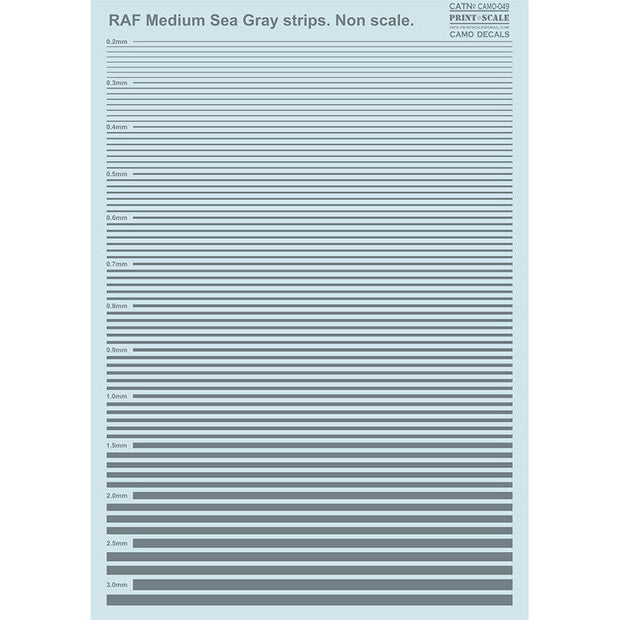Print Scale 049-camo Decal Non scale RAF Medium Sea Gray strips Camo