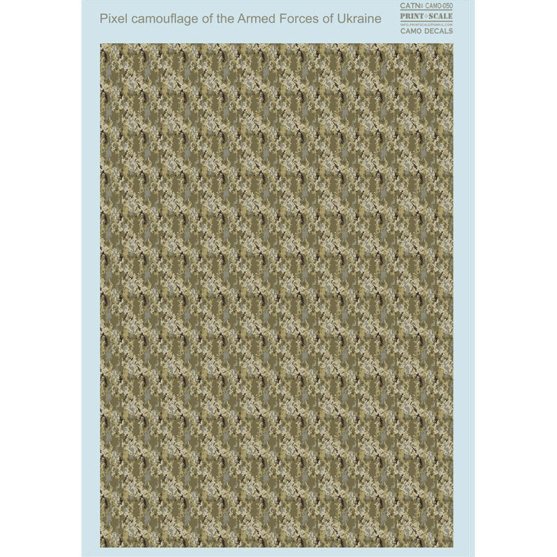 Print Scale 050-camo Decal Non scale Pixel camouflage of the Armed Forces of Ukraine
