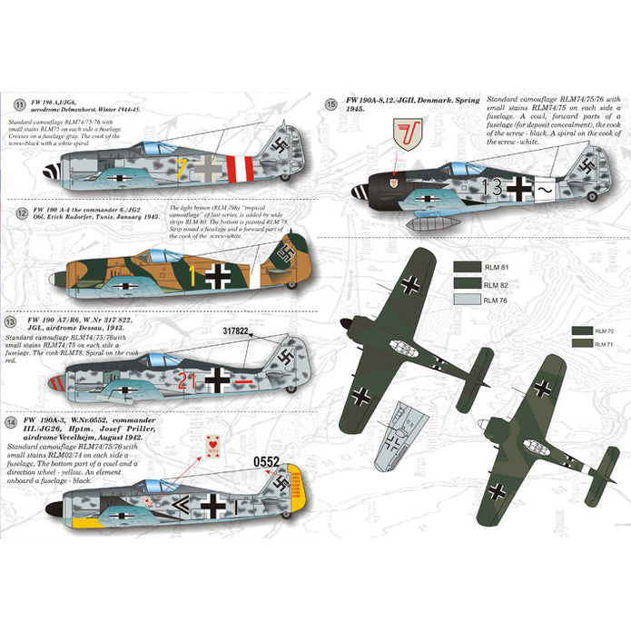 Print Scale 144-001 Decal Focke-Wulf FW 190 A2-A9 Scale 1:144 for Aircraft Plastic model kit