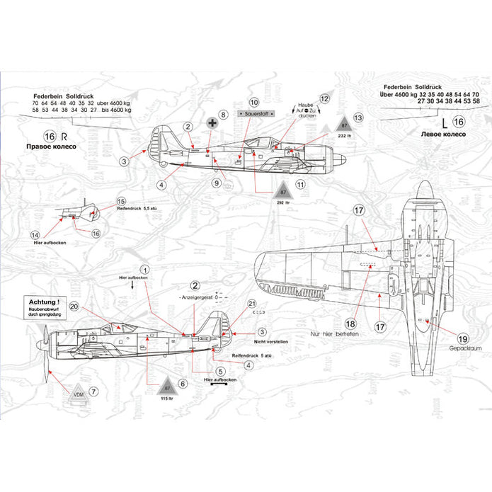 Print Scale 144-001 Decal Focke-Wulf FW 190 A2-A9 Scale 1:144 for Aircraft Plastic model kit