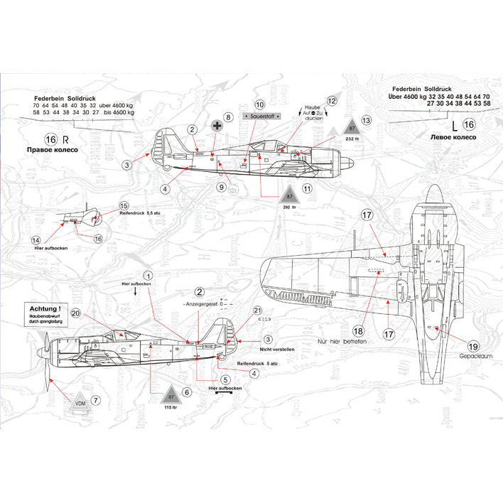 Print Scale 144-001 Decal Focke-Wulf FW 190 A2-A9 Scale 1:144 for Aircraft Plastic model kit